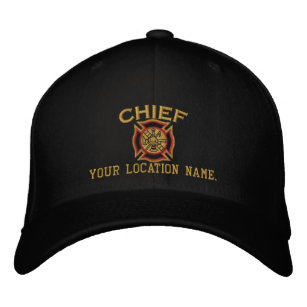 Gorra Bordada Jefe de bomberos personalizado del bordado de