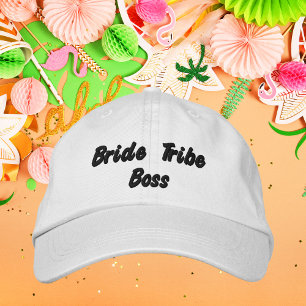 Gorra Bordada Jefe de la tribu de novias, Boda del partido de la