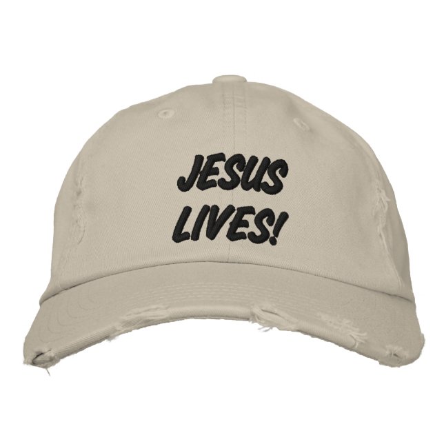 GORRA BORDADA ¡JESÚS VIVE! (Anverso)