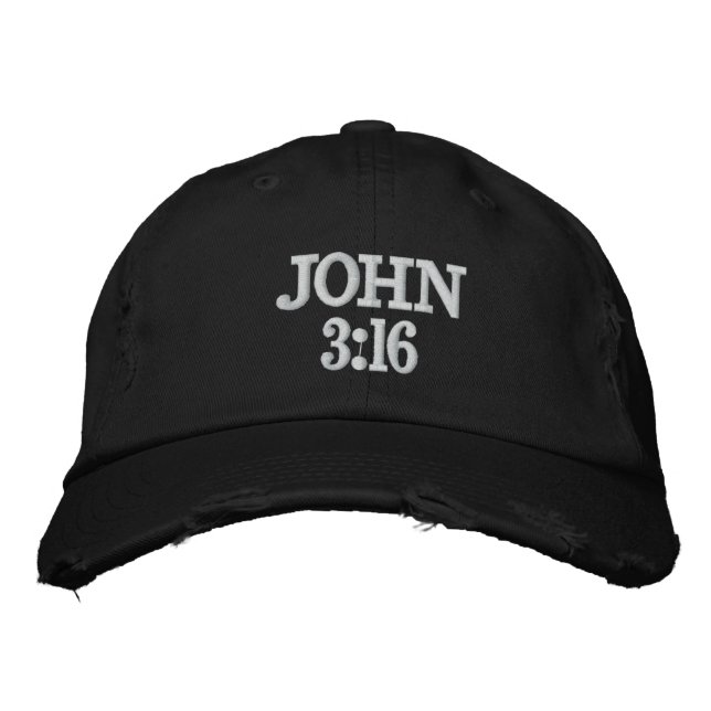 GORRA BORDADA JOHN 3:16 CAP (Anverso)