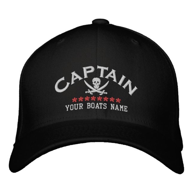 Gorra Bordada Jolly roger pirate capataces diversión navegando (Anverso)