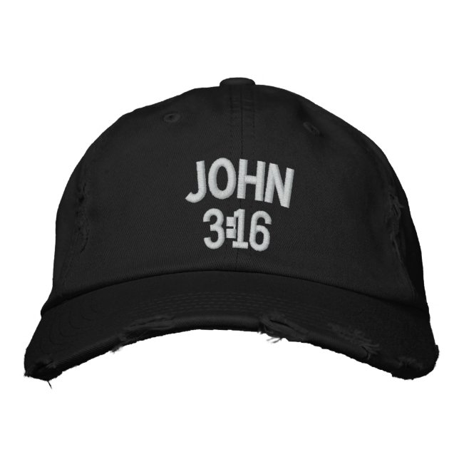 Gorra Bordada Juan 3:16 (Anverso)