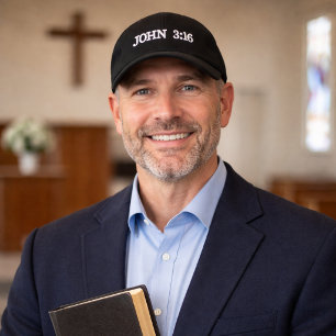 Gorra Bordada Juan 3:16 Gracia Versos Bordado Blanco Cristiano
