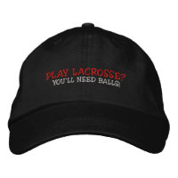 ¿Juega Lacrosse? Tapa de bordado