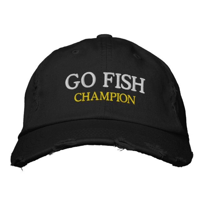 Gorra Bordada Juegos de Sporting Goods Golf Board GO FISH (Anverso)