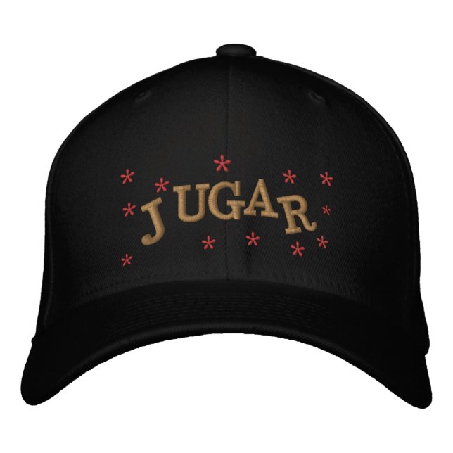 GORRA BORDADA JUGAR, JUGAR (Anverso)