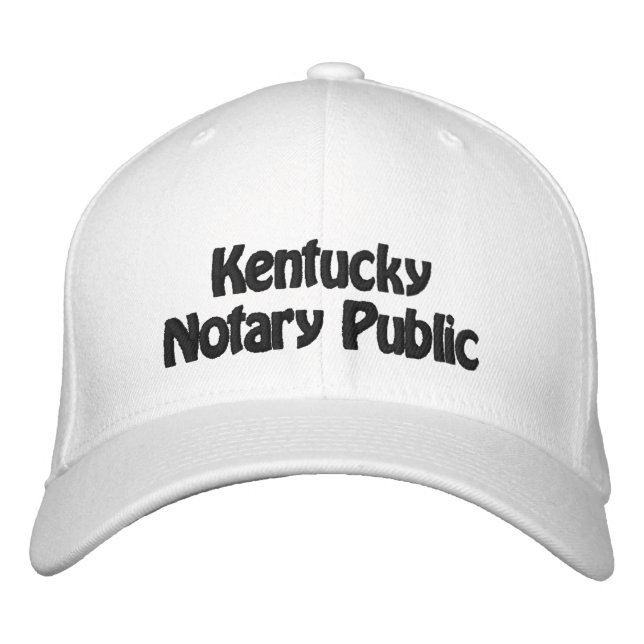 Gorra Bordada Kentucky Notary Public Embroid Béisbol Cap (Anverso)