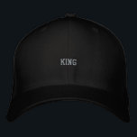 Gorra Bordada King Custom Black Versatile Headwear Style-Hat<br><div class="desc">Step into authority with the “KING” text printed on this black Flexfit wool cap,  built for bold personalities. The clean design delivers a strong visual impact without being loud. 

Perfect for those who carry confidence naturally in their everyday style.</div>