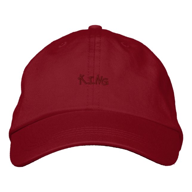 Gorra Bordada King Name Trucker Visera-Gorra Red Color Sports Ni (Anverso)