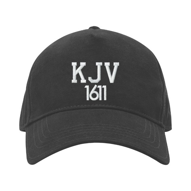 Gorra Bordada KJV 1611 Sombrero de béisbol blanco y negro (Subido por el creador)
