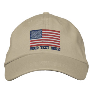 Gorra Bordada ¡La bandera americana los E.E.U.U. lo personaliza!