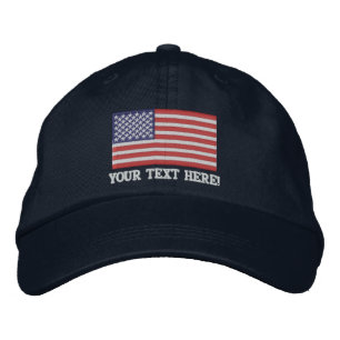 Gorra Bordada La bandera estadounidense de EE.UU. lo personaliza