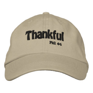 Gorra Bordada La Biblia agradecida cita al Personalizar