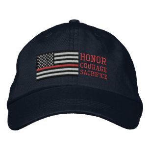 Gorra Bordada La delgada línea roja de la bandera de los Estados