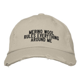 Gorra Bordada La lana de Merino gobierna todo a mi alrededor