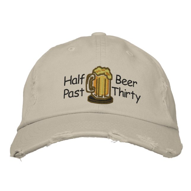 Gorra Bordada La mitad de la cerveza pasada 30 (Anverso)