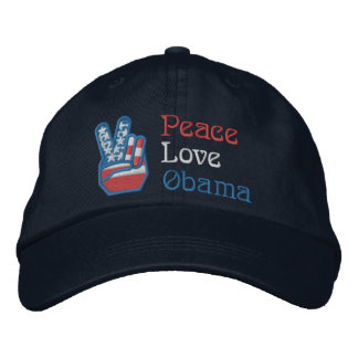 Gorra Bordada La paz, el amor, Obama