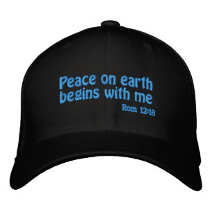 Gorra Bordada La paz en la tierra comienza conmigo Personalizar