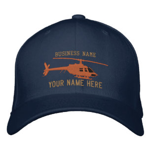 Gorra Bordada La silueta de helicóptero de helicóptero personali