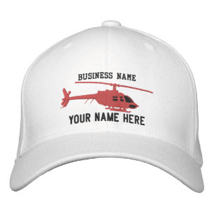 Gorra Bordada La silueta de helicóptero de helicóptero personali