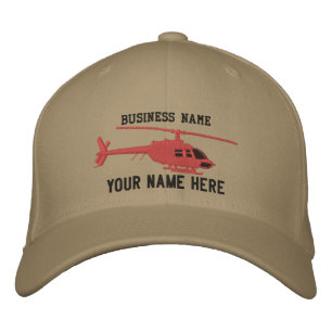Gorra Bordada La silueta de helicóptero de helicóptero personali
