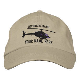 Gorra Bordada La silueta del interruptor del helicóptero
