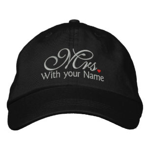 Gorra Bordada La Sra. Esposa Personalizada Novia Sus Hijos