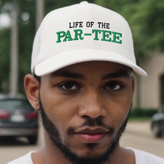 Gorra Bordada La vida de golf del monograma Par Tee inicial (Golf Life of the Par Tee Monogram Initial Embroidered Baseball Cap
)