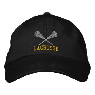 Gorra Bordada Lacrosse Sticks Crossed Embroidered Cap