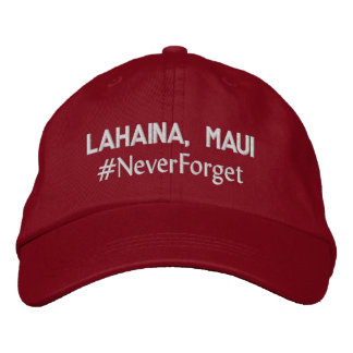 Gorra Bordada Lahaina, Maui. Nunca olvidar ajustable