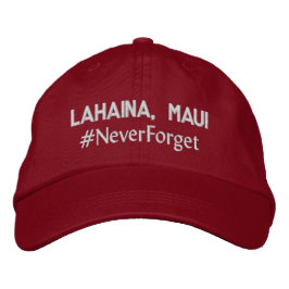 Gorra Bordada Lahaina, Maui #NuncaOlvides Ajustable