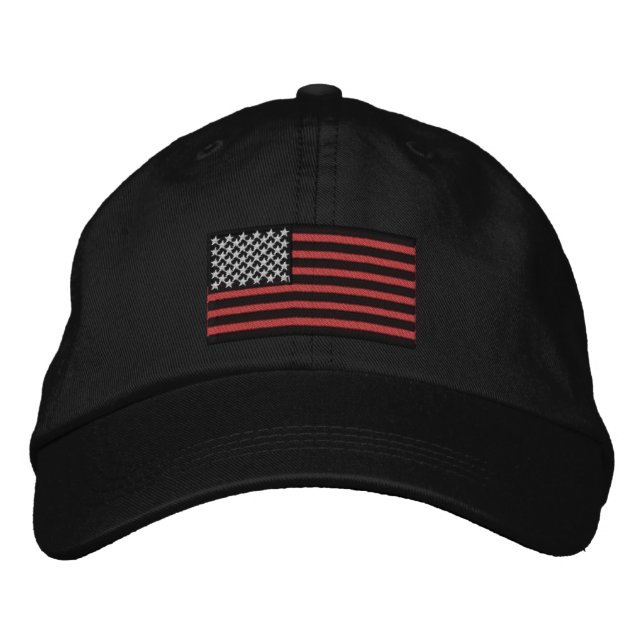 Gorra Bordada Las delgadas líneas rojas de Estados Unidos (Anverso)