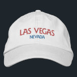 Gorra Bordada Las VEGAS NEVADA Algodón Blanco Rojo Azul Rojo<br><div class="desc">LAS VEGAS NEVADA gorra de algodón rojo azul blanco. ¡Hace un regalo maravilloso para cualquiera que ame Las Vegas! Si prefiere tener su texto personal, simplemente seleccione el botón "Personalizar esta plantilla" para introducir su elección de texto personalizado. El bordado también es personalizable a otras opciones de color seleccionando el...</div>