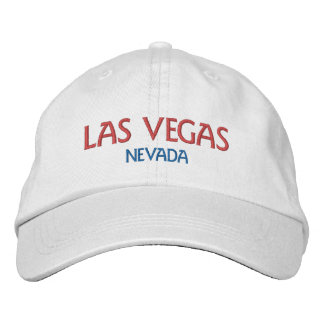 Gorra Bordada Las VEGAS NEVADA Algodón Blanco Rojo Azul Rojo