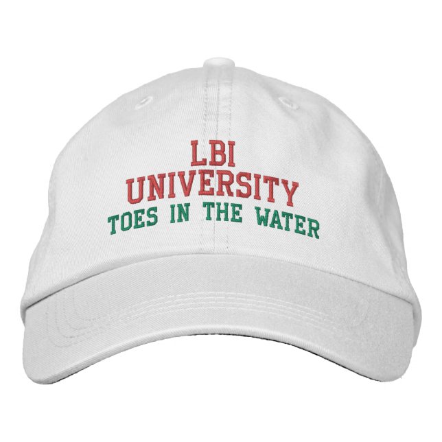 GORRA BORDADA LBI UNIVERSIDAD TOES IN WATER (Anverso)