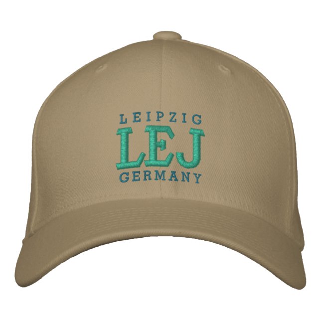Gorra Bordada Leipzig, Alemania "LEJ" (Anverso)