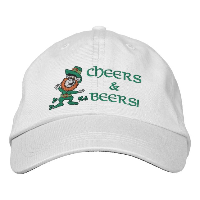 Gorra Bordada Leprechaun - Cheers & Beers (Anverso)