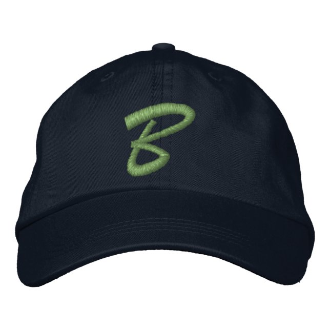 Gorra Bordada Letra benigna monograma B inicial (Anverso)