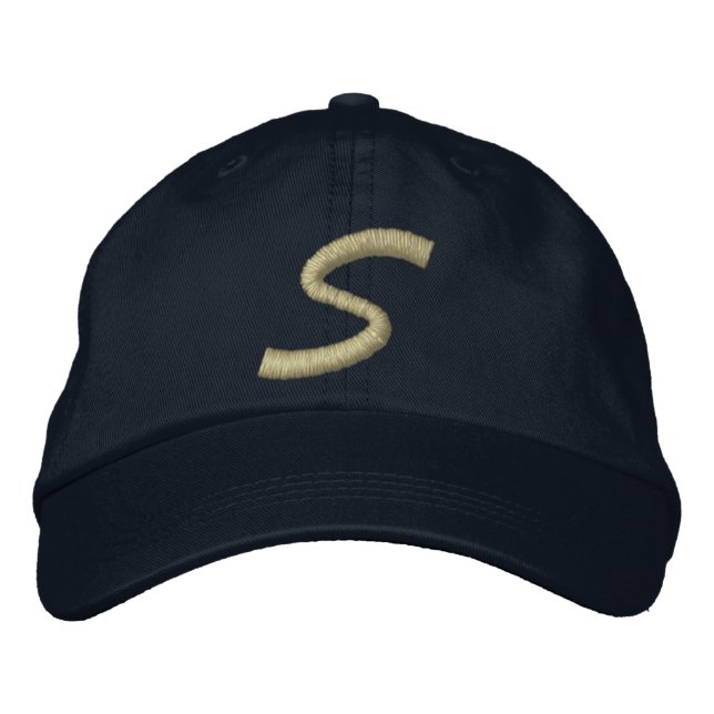 Gorra Bordada Letra benigna monograma S inicial (Anverso)