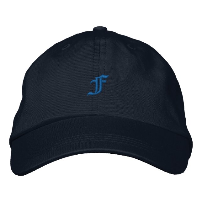 Gorra Bordada Letra de estilo antiguo F (Anverso)