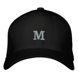 Gorra Bordada Letra Inicial M Monograma Flexfit Wool