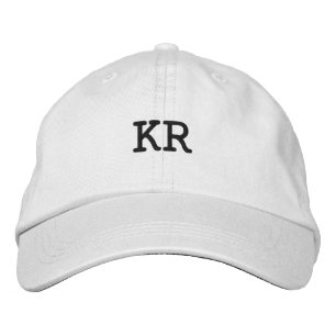 Gorra Bordada Letra KR Dashing Impresionante-Guapo Adorable-Gorr