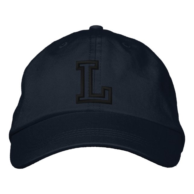 Gorra Bordada Letra "L" minúscula atlética (Anverso)