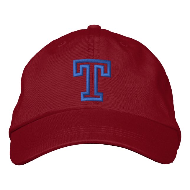 Gorra Bordada Letra "T" minúscula atlética (Anverso)
