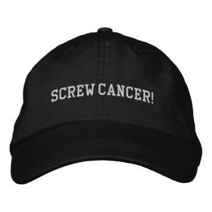 Gorra Bordada Letras blancas de bloqueo de cáncer de pulmón