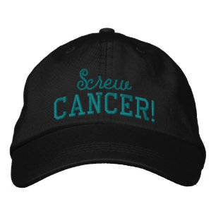 Gorra Bordada Letras del trullo del cáncer de cuello del útero