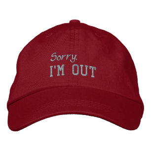 Gorra Bordada Letras Lo siento, estoy fuera Elegante y letra scr
