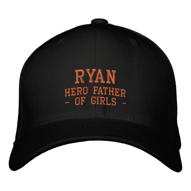 Gorra Bordada Lettering Ryan - padre héroe de chicas (Anverso)