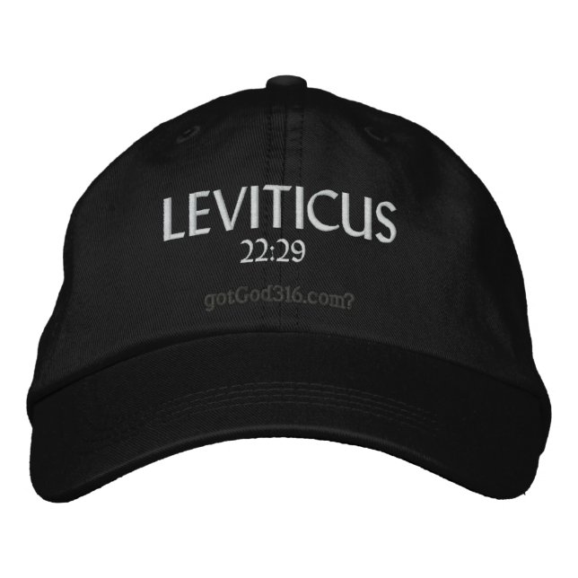 Gorra Bordada LEVITICUS gotGod316.com 22:29 (Anverso)