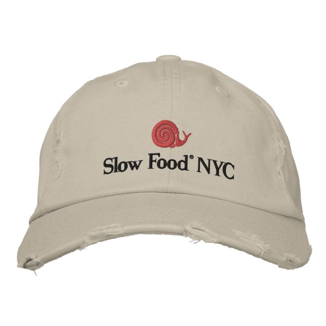 Gorra Bordada Límite de NYC de alimentos lentos (Anverso)